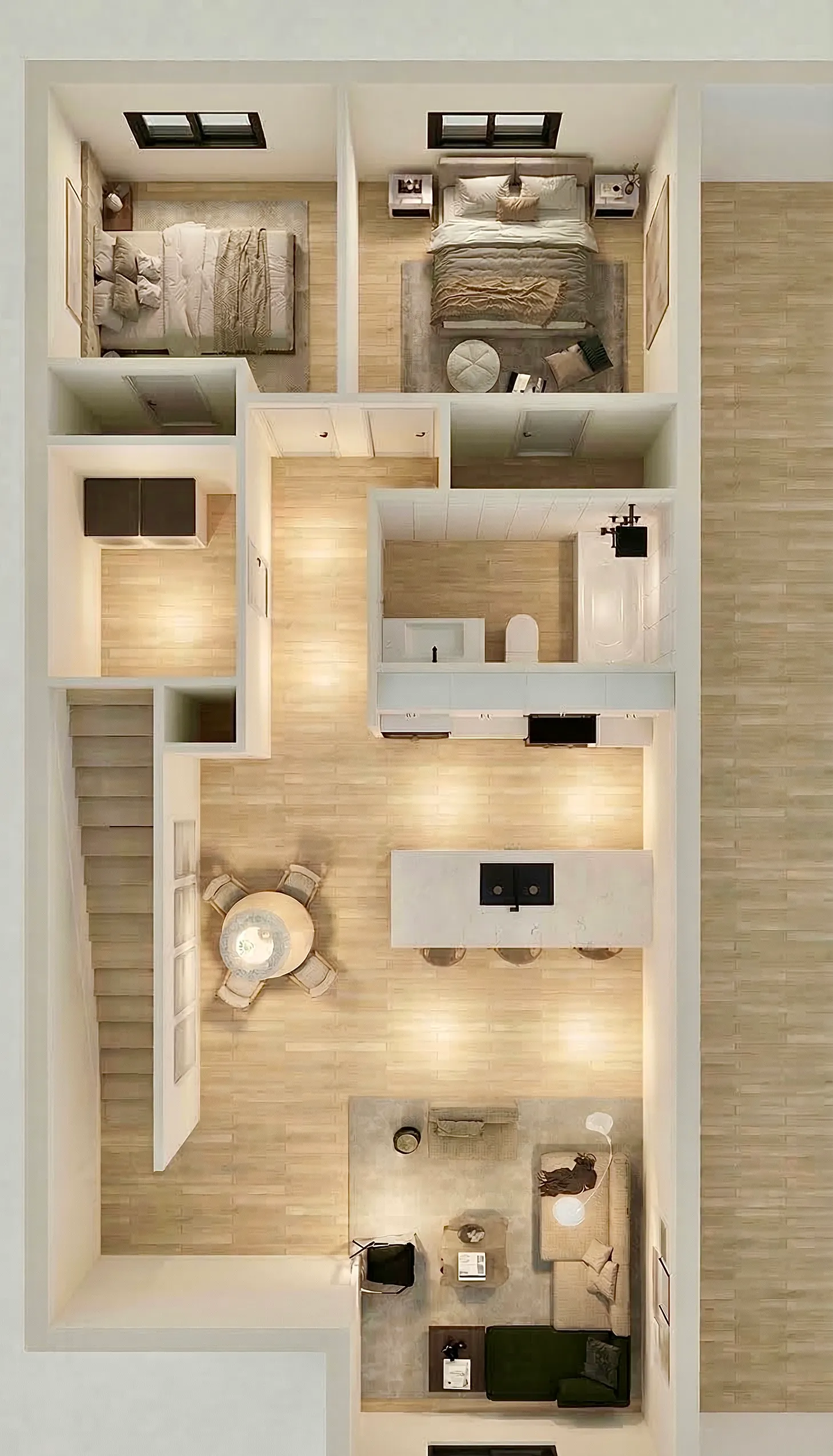 Tyndall Evergreen Townhomes 2 Bed · Basement floor plan